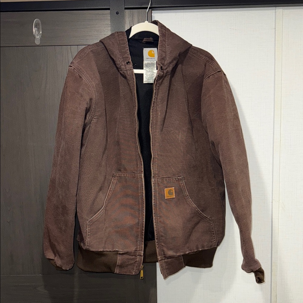 Carhartt Men’s Dark Brown Hooded Jacket